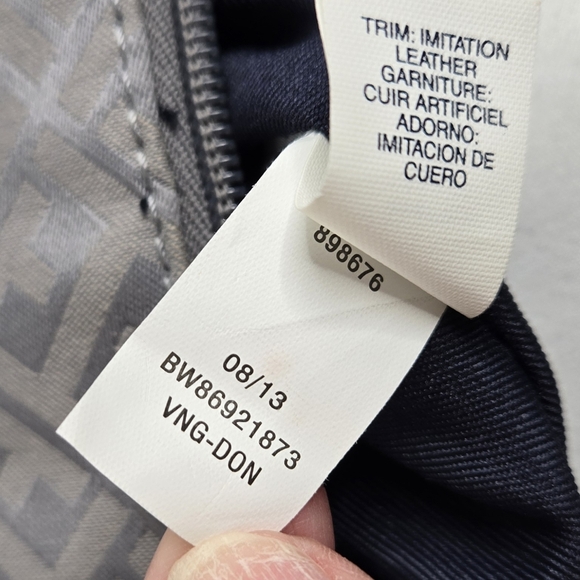 Tommy Hilfiger EUC tote bag double handles Large grey black - Picture 17 of 17